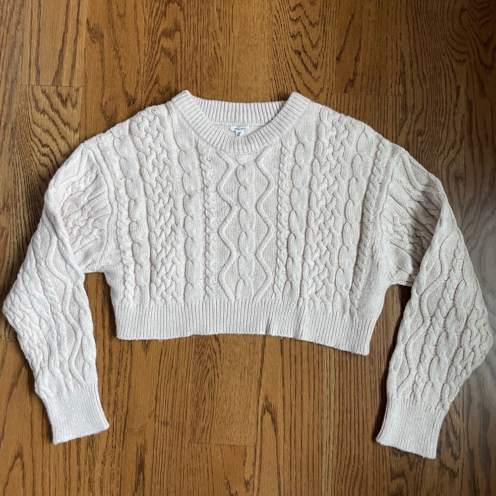 Cropped Cream Sweater